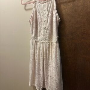 Elegant Lace Halter Dress